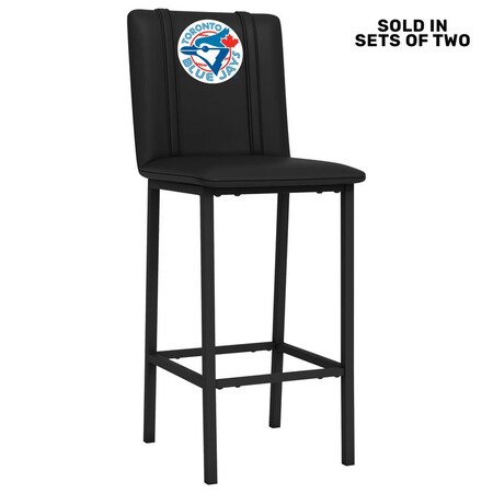 Dreamseat Bar Stool 500 with Toronto Blue Jays Cooperstown, 2PK XZ500BSDBLK-PSCOOP0115A